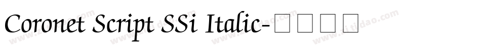 Coronet Script SSi Italic字体转换